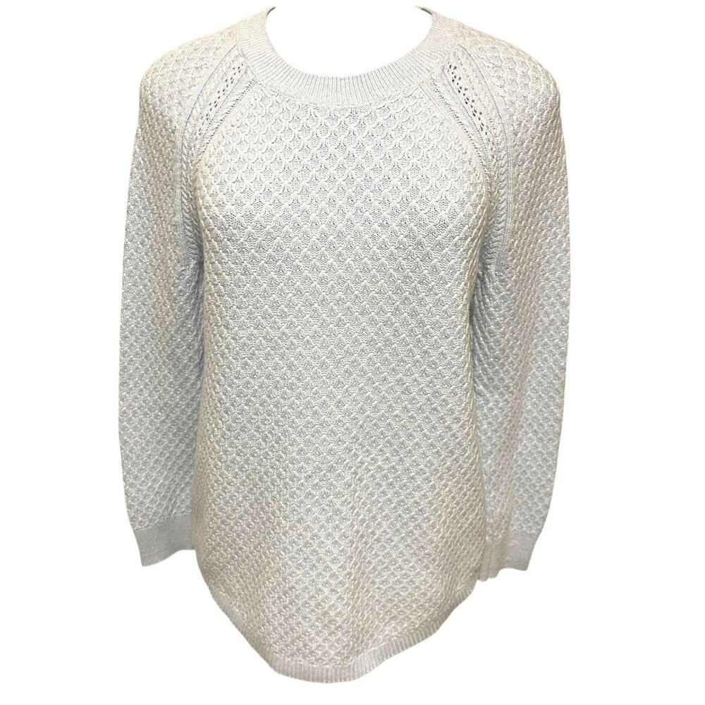 Medium Loft Light Blue Womens Soft Pullover Sweater Cotton